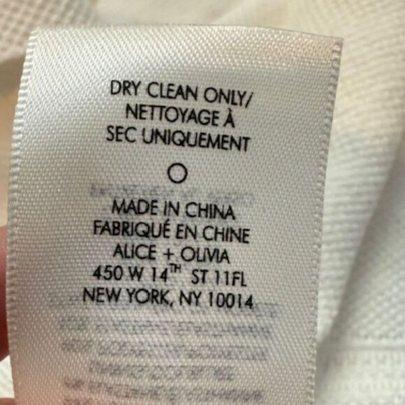 Alice + Olivia Dress Size XS Blake Ivory Lace Sleeve Fit Flare Coquette - Picture 10 of 10